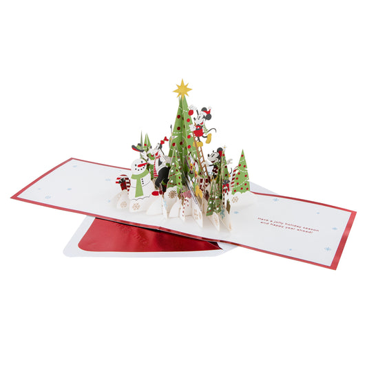 Christmas Card - 3D Pop-Up Disney Mickey Mouse & Friends Design