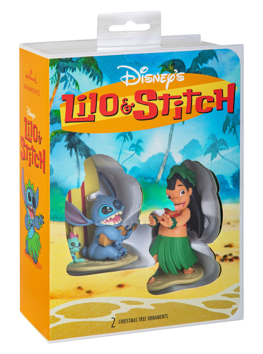 Storied Moments Disney Lilo & Stitch Christmas Ornaments, Pack of 2