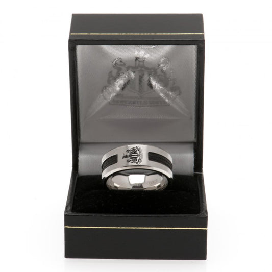 Newcastle United FC Black Inlay Ring Small, alternate view