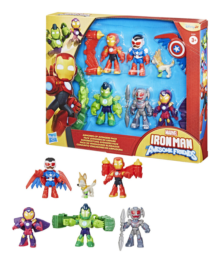Marvel Avengers Iron Man and his Awesome Friends Armored-Up 7.5" Scale Collectible Set (6-Pack)
