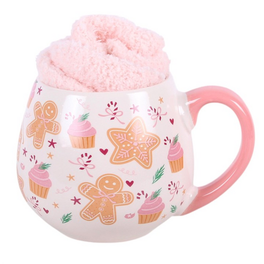 Sugarplum Bakery Print Mug and Socks Set, alternate view