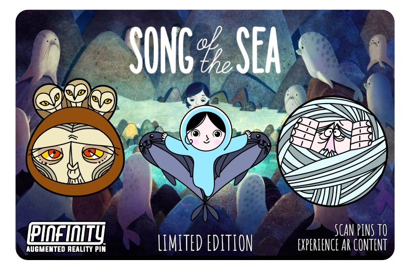Pinfinity Ben, Saoirse & Selkie Coat Song of the Sea Limited Edition AR Pin Set