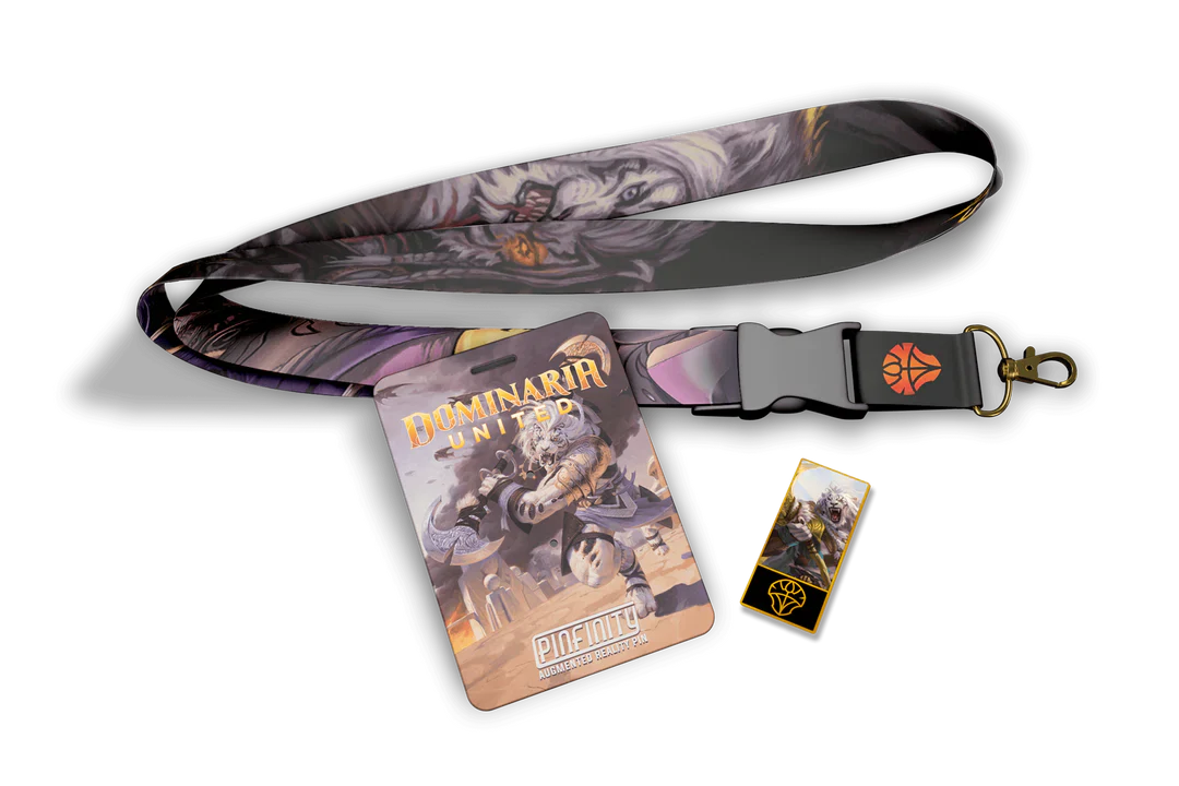 Magic Ajani Dominaria United Magic: The Gathering AR Pin & Lanyard Set