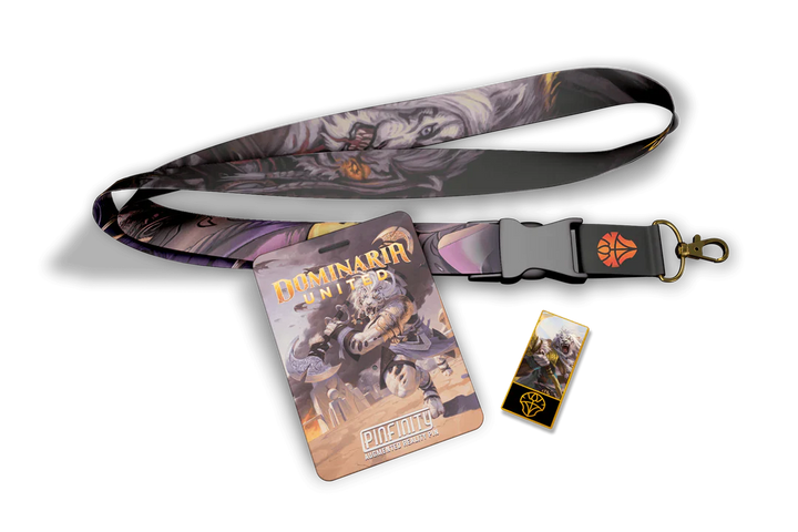 Magic Ajani Dominaria United Magic: The Gathering AR Pin & Lanyard Set