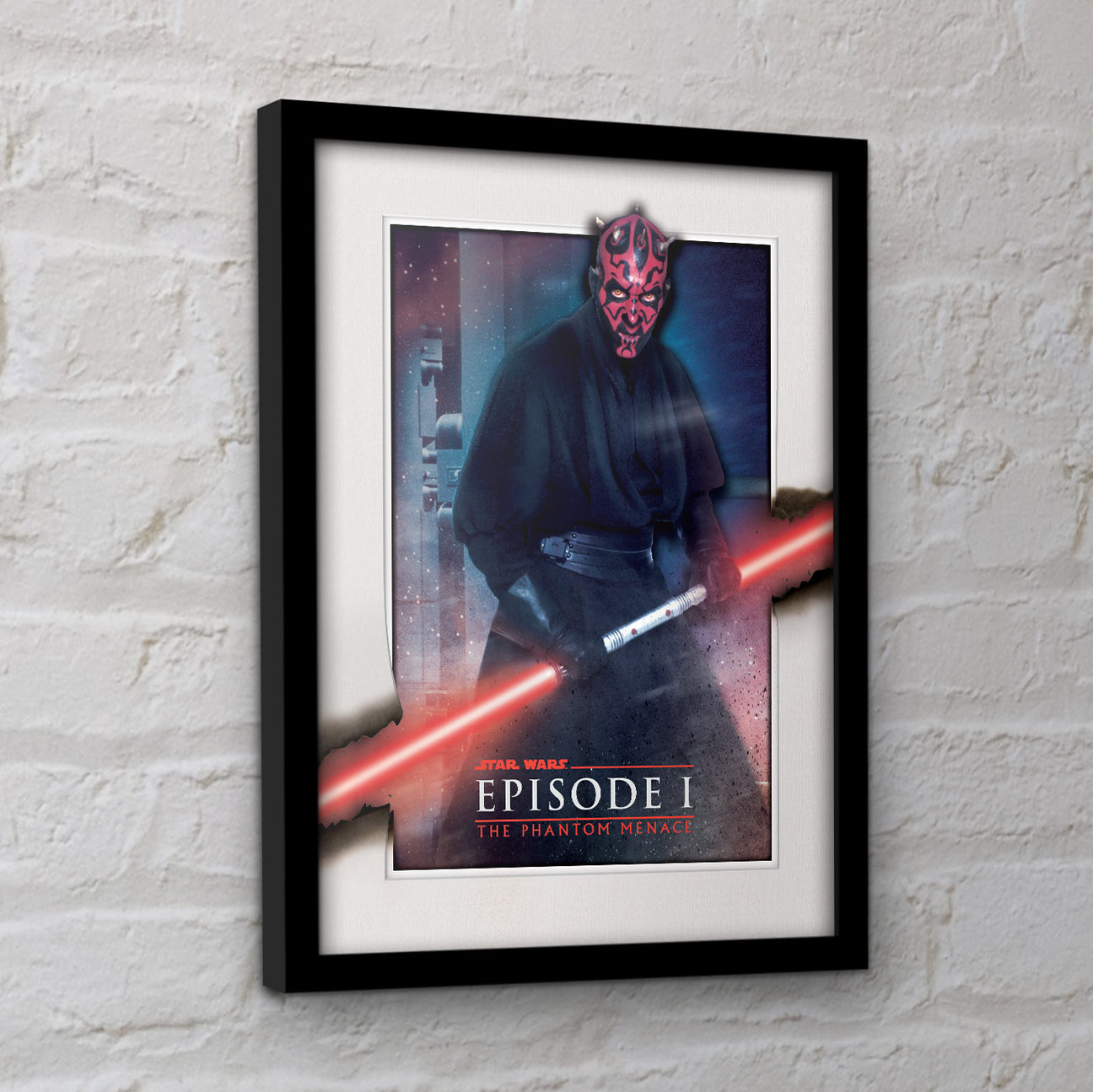 Star Wars Darth Maul Breakout 3D Effect Framed Collector Print - 30 x 40 cm