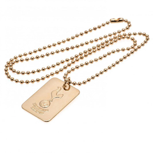 Tottenham Hotspur FC Gold Plated Dog Tag & Chain, alternate view
