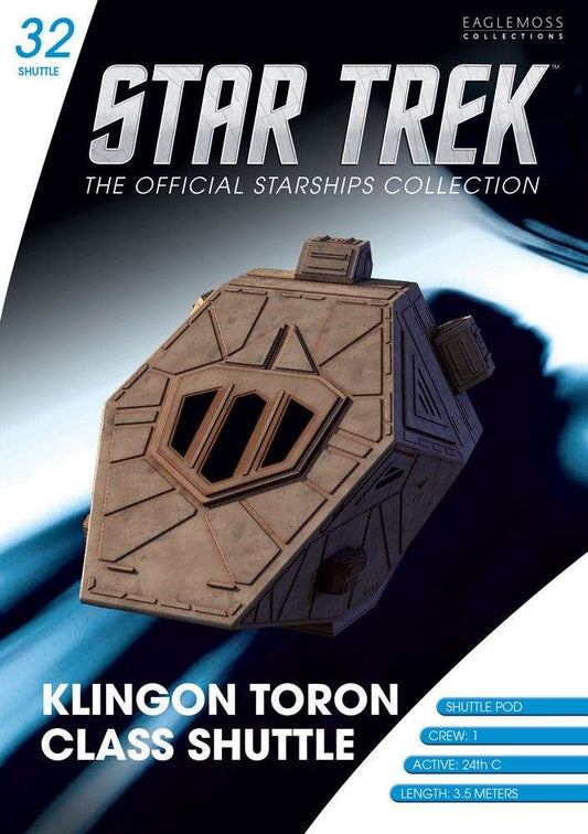 Klingon Toron-class Shuttle Shuttlecraft Model Diecast Ship (Eaglemoss / Star Trek), alternate view