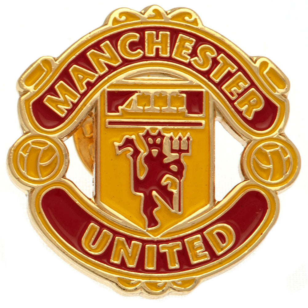 Manchester United FC Metal Crest Shaped Badge