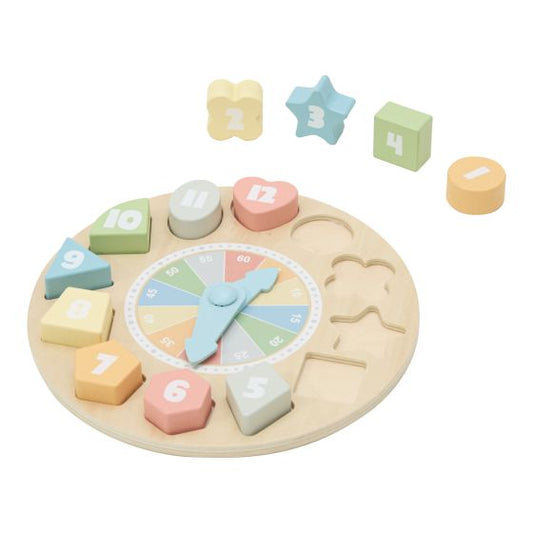 Wooden Clock Puzzle, display view