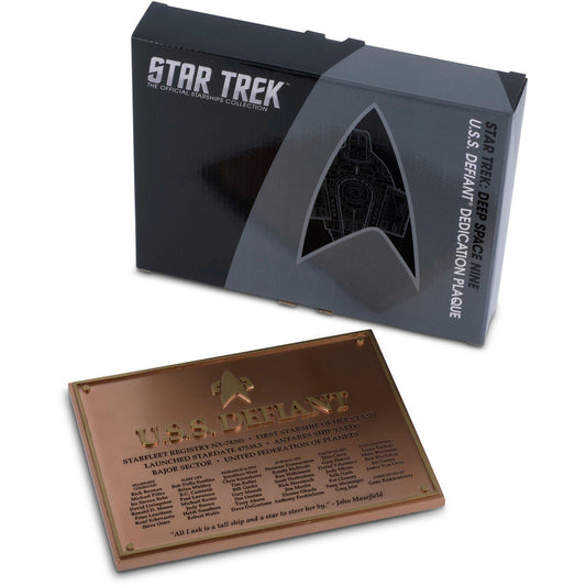 No. 3 U.S.S. Defiant NX-74205 Dedication Plaque Star Trek, alternate view