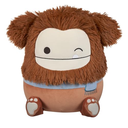 Squishmallows Plush Figure Winking Brown Bigfoot with Scarf, alternate view