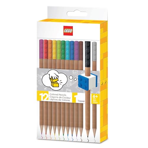 LEGO Coloured Pencil Set 12 Pack with Topper, alternate view