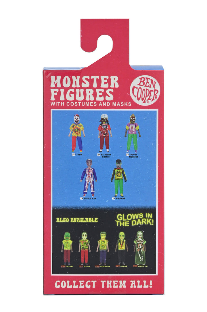 Ben Cooper Costume Series: 6" 5-Piece (Clown, Metaluna Mutant, Spooky Monster, Visible Man, Wolfman) Clothed Figures (Assortment - 1 Sent At Random)