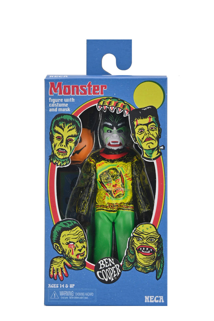 Ben Cooper Costume Series: 6" 5-Piece (Clown, Metaluna Mutant, Spooky Monster, Visible Man, Wolfman) Clothed Figures (Assortment - 1 Sent At Random)