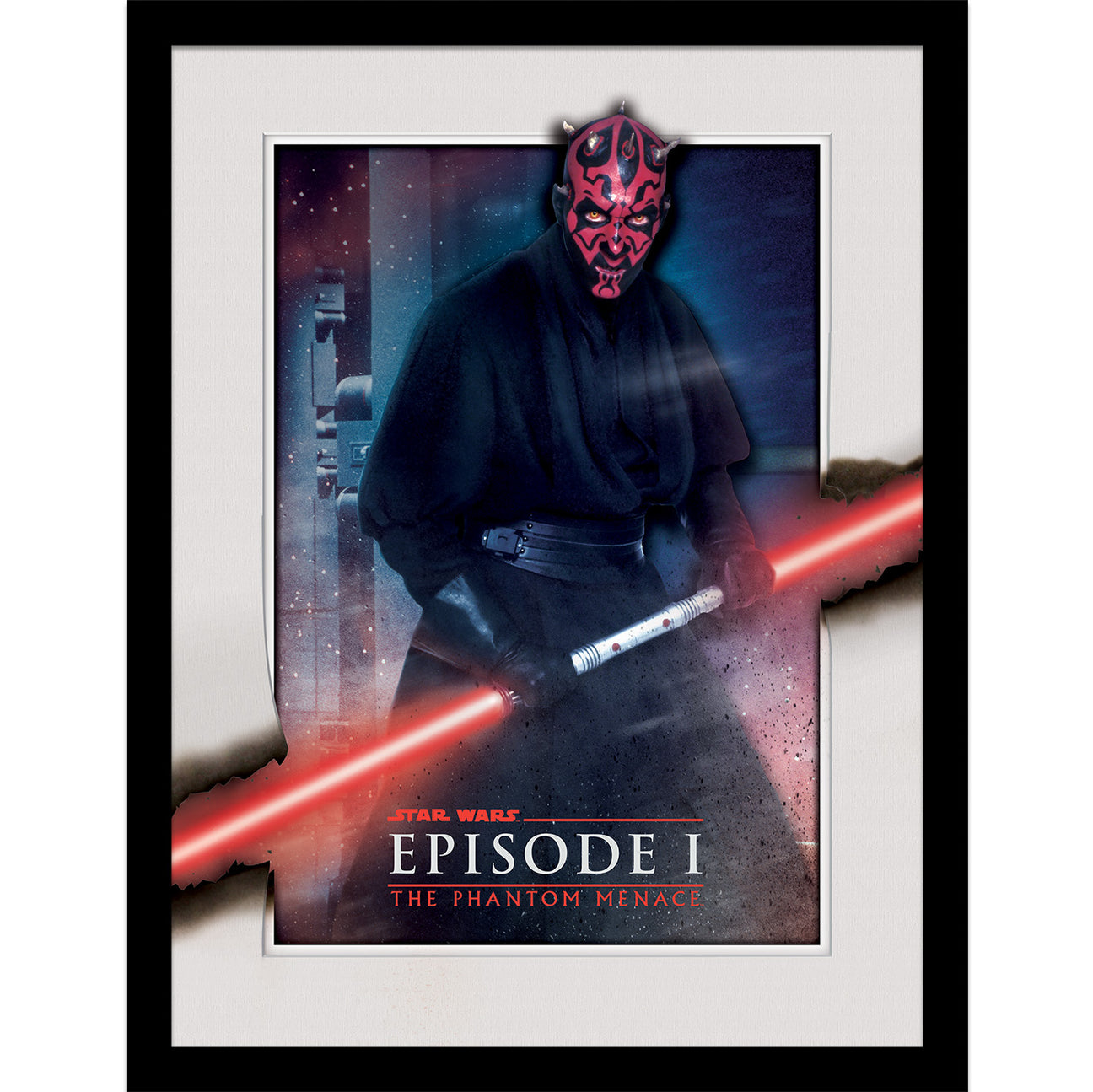 Star Wars Darth Maul Breakout 3D Effect Framed Collector Print - 30 x 40 cm
