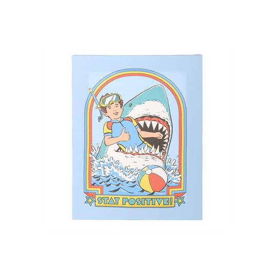 19x25cm Stay Positive Canvas Plaque by Steven Rhodes, alternate view