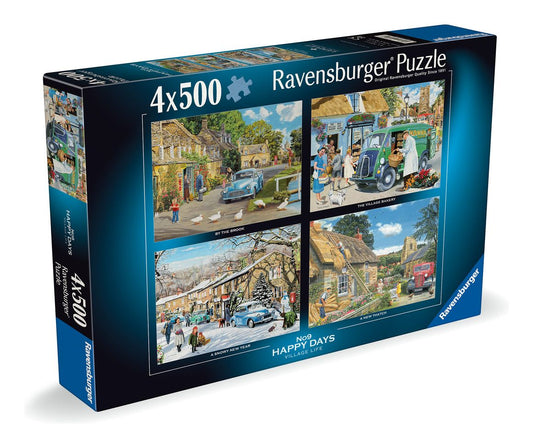 Happy Days No 9, Village Life, 4x500pc - Image