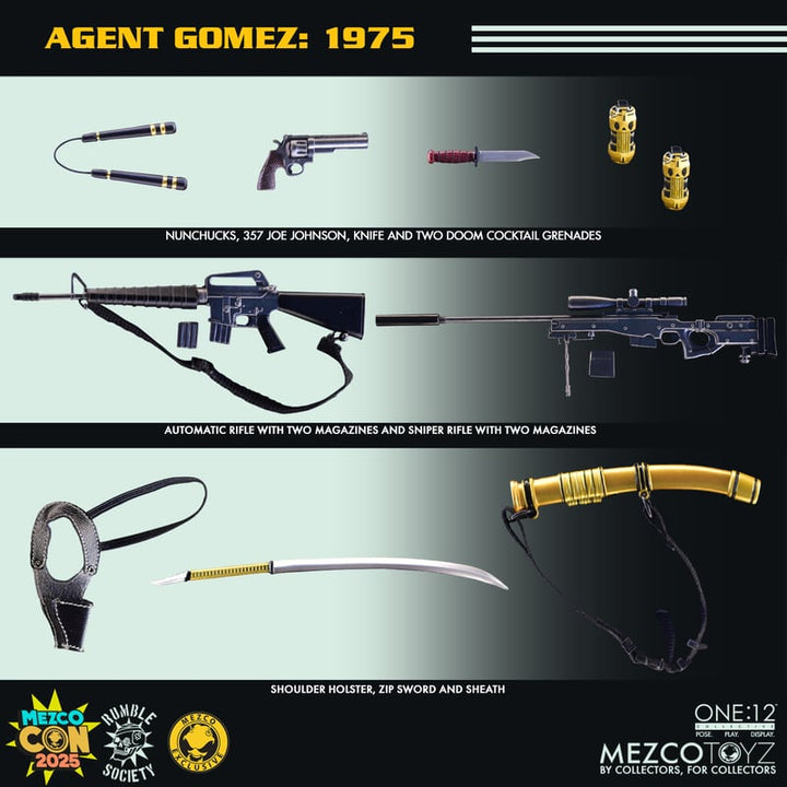 Agent Gomez: 1975 Edition ONE:12 Collective SDCC Exclusive (Pre-Order October 2025)