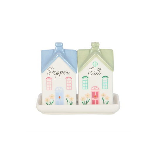 Pastel House Salt and Pepper Shakers, alternate view