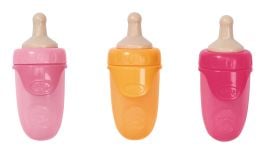 BABY born Bottle with Cap Doll Feeding Set 3 Assorted 43cm