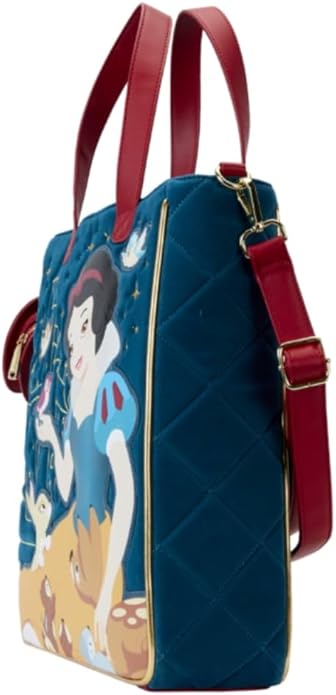 Loungefly Disney Snow White Heritage Quilted Velvet Tote Bag