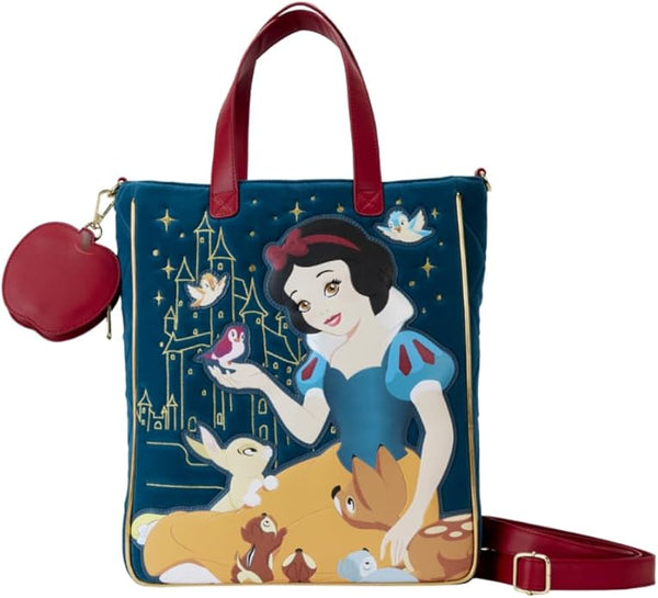 Loungefly Disney Snow White Heritage Quilted Velvet Tote Bag