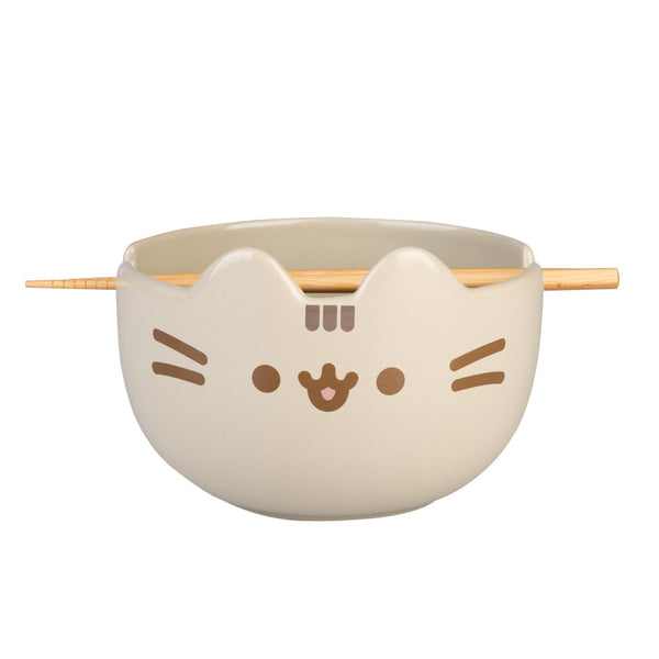 Pusheen Ramen Bowl with Chopsticks