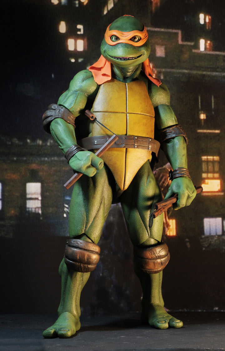 NECA Teenage Mutant Ninja Turtles (1990 Movie) Michelangelo 1/4 Scale Action Figure