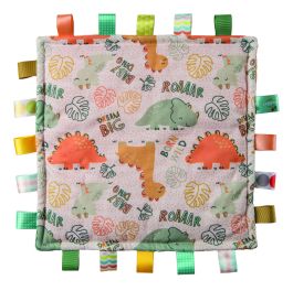 Mary Meyer Original Comfy Dinosaurs Taggies Baby Sensory Blanket