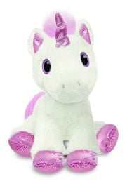 Sparkle Tales Unicorn Princess White & Pink 12" Plush