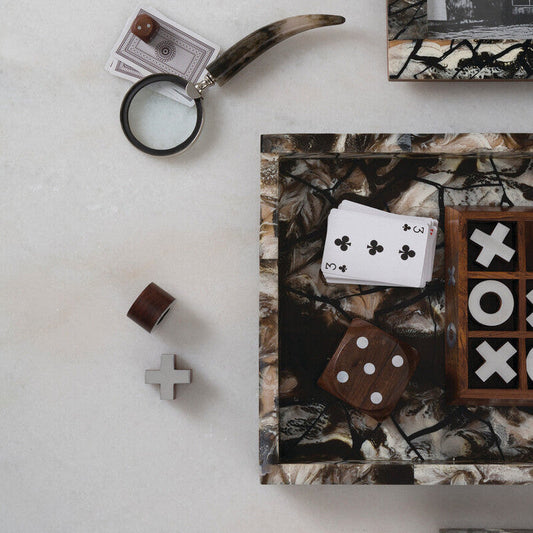 Churchill Games Sheesham Wood Noughts and Crosses, alternate view