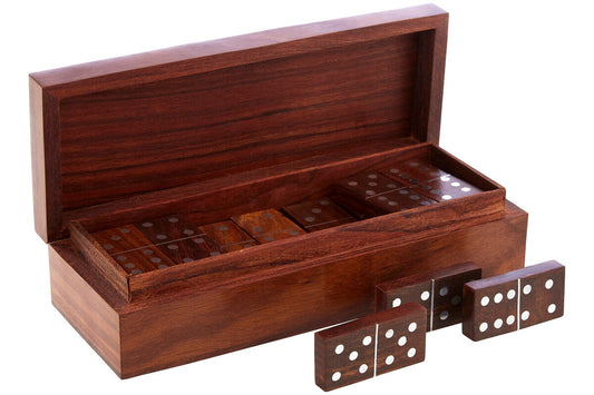 Churchill Games Sheesham Wood Domino Set, alternate view