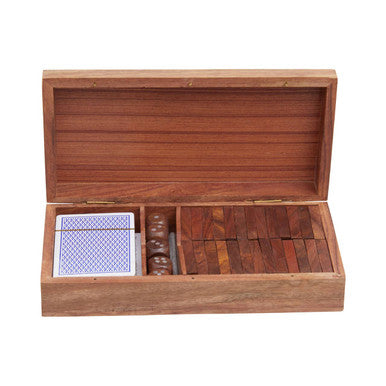 Churchill Games 3 In 1 Dominoes Dice and Playing Cards Set, alternate view