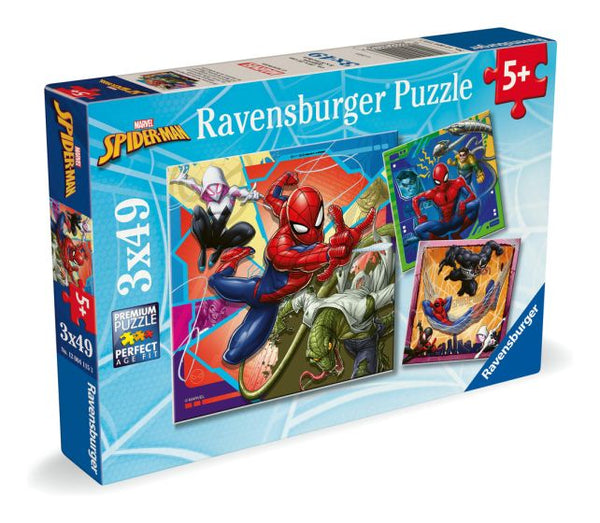 Spiderman 3x49 Piece Jigsaw Puzzles