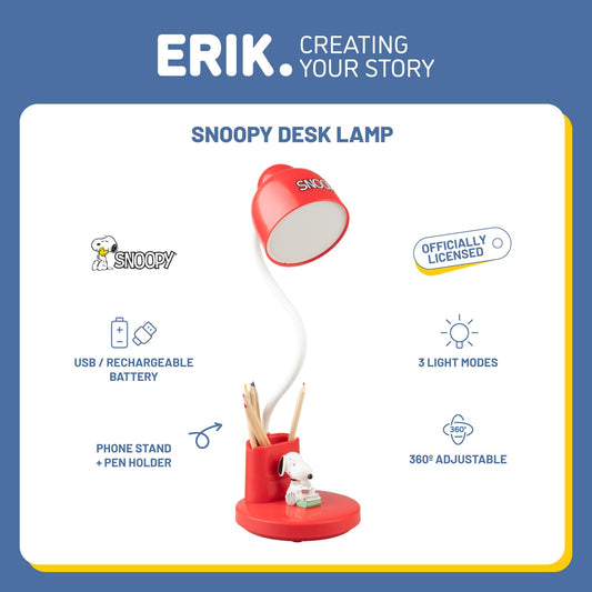 Snoopy Desk Lamp for Home Office Desks and Shelves