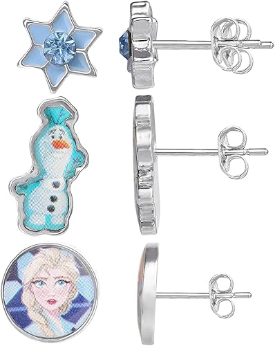 Disney Silver Coloured Frozen 2 Stud Earrings (Set of 3) - Image 2