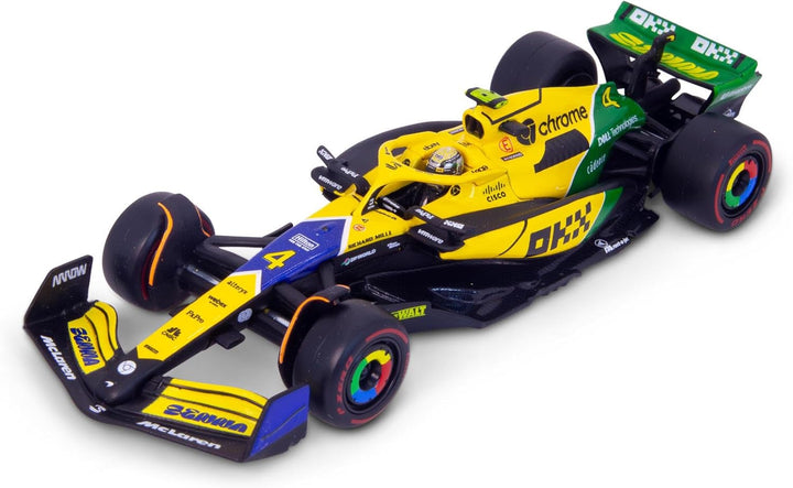 Formula 1 Lando Norris McLaren MCL38 Diecast Race Car 143 Scale With Helmet