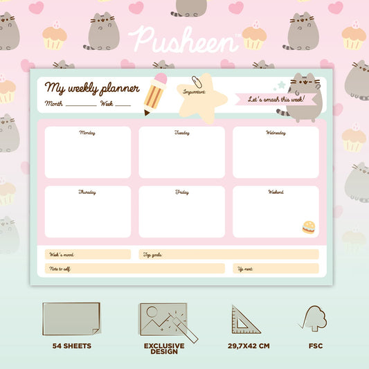 Pusheen A3 Weekly Planner alternate view