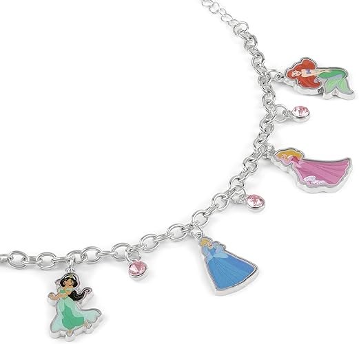 Disney Silver Coloured Crystal Princess Charm Bracelet - Image 2