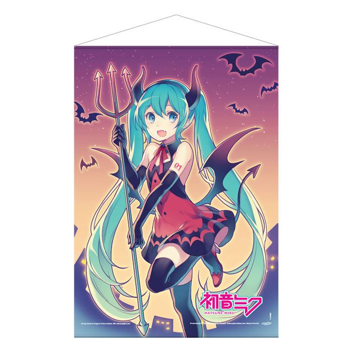 Hatsune Miku Halloween Wall Scroll Tapestry