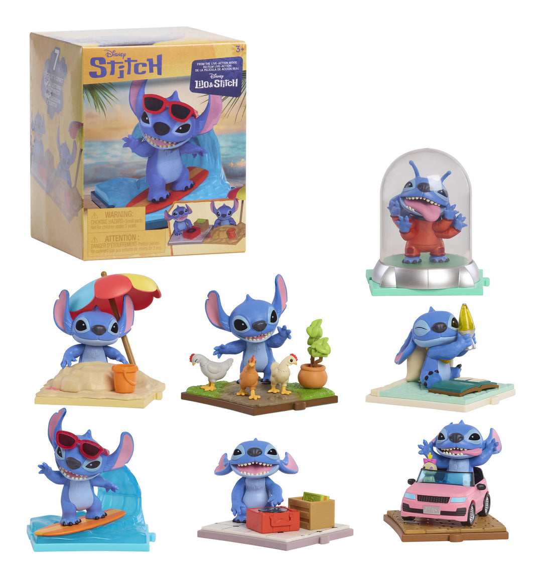Disney Lilo and Stitch 3" Scale Movie Time Collectible Figures