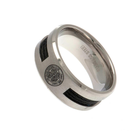 Celtic FC Black Inlay Ring Small, alternate view