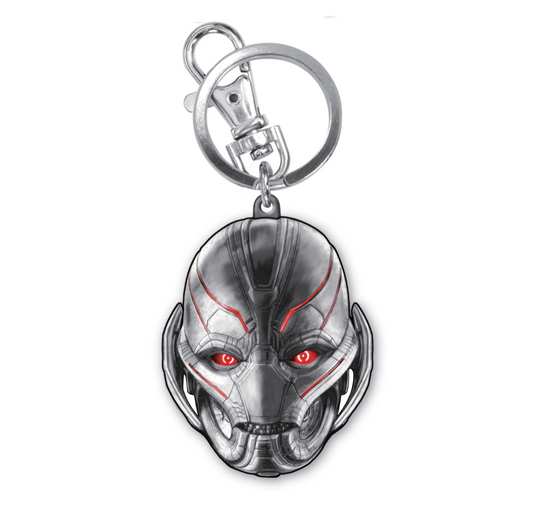 Avengers: Age of Ultron Ultron Head Pewter Keyring front view