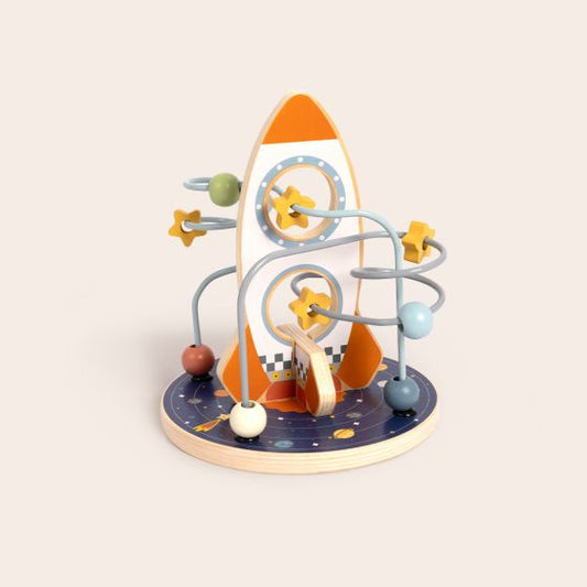 Wooden Rocket Beads Maze