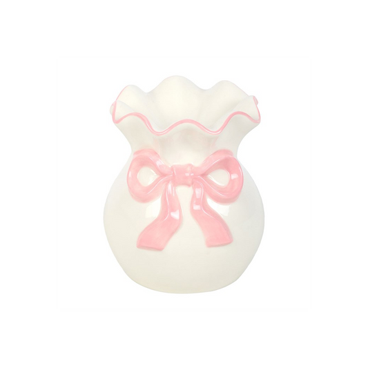 White and Pink Bow Oil Burner, alternate view