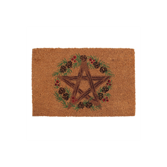 Natural Winter Solstice Pentagram Doormat, alternate view