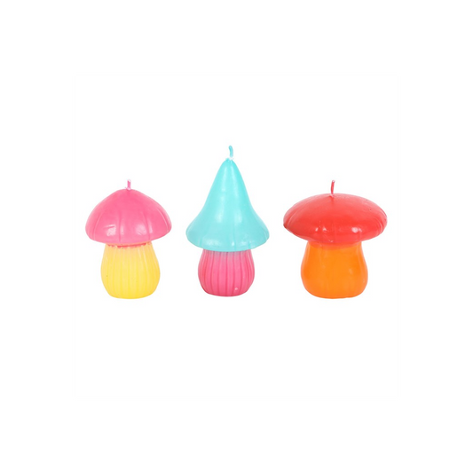 Set of 3 Mushroom Shaped Candles, alternate view