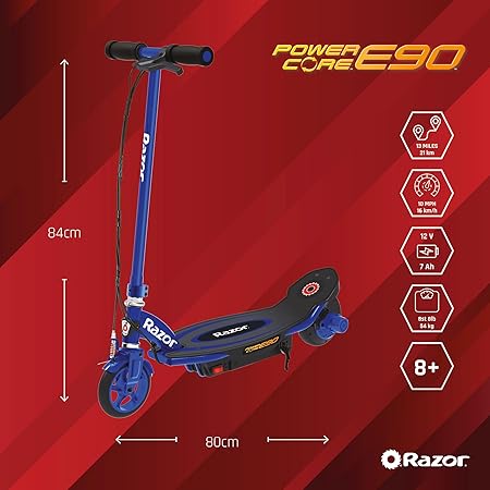 Razor PowerCore E90 Electric Scooter Blue