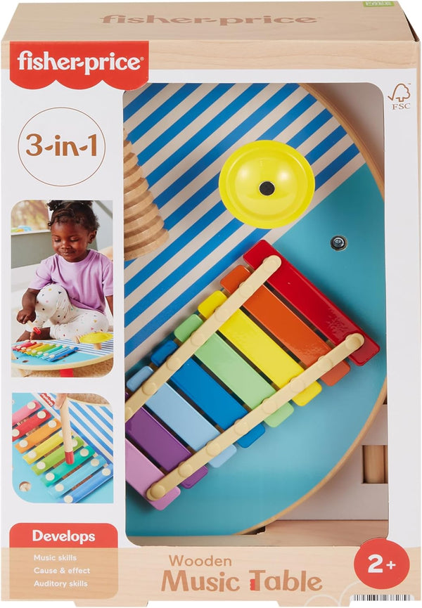Fisher-Price Wood Toddler Toy Musical Table