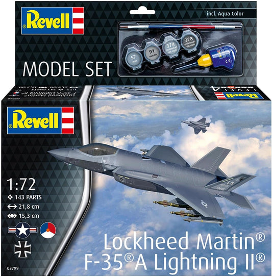 REVELL 63799 Lockheed Martin® F 35®A Lightning II® 1:72 Scale Model Set - Image 2